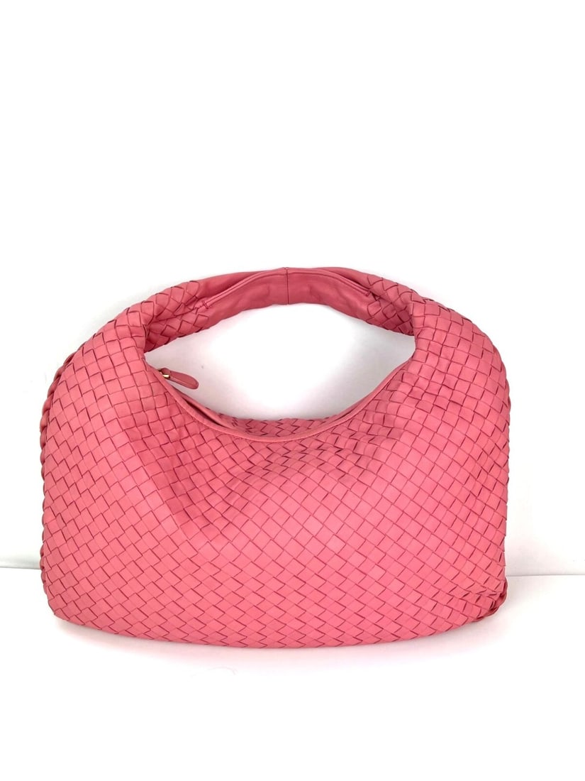 Bottega Veneta Rose Pink Nappa Intrecciato Hobo Bag (1 of 13)