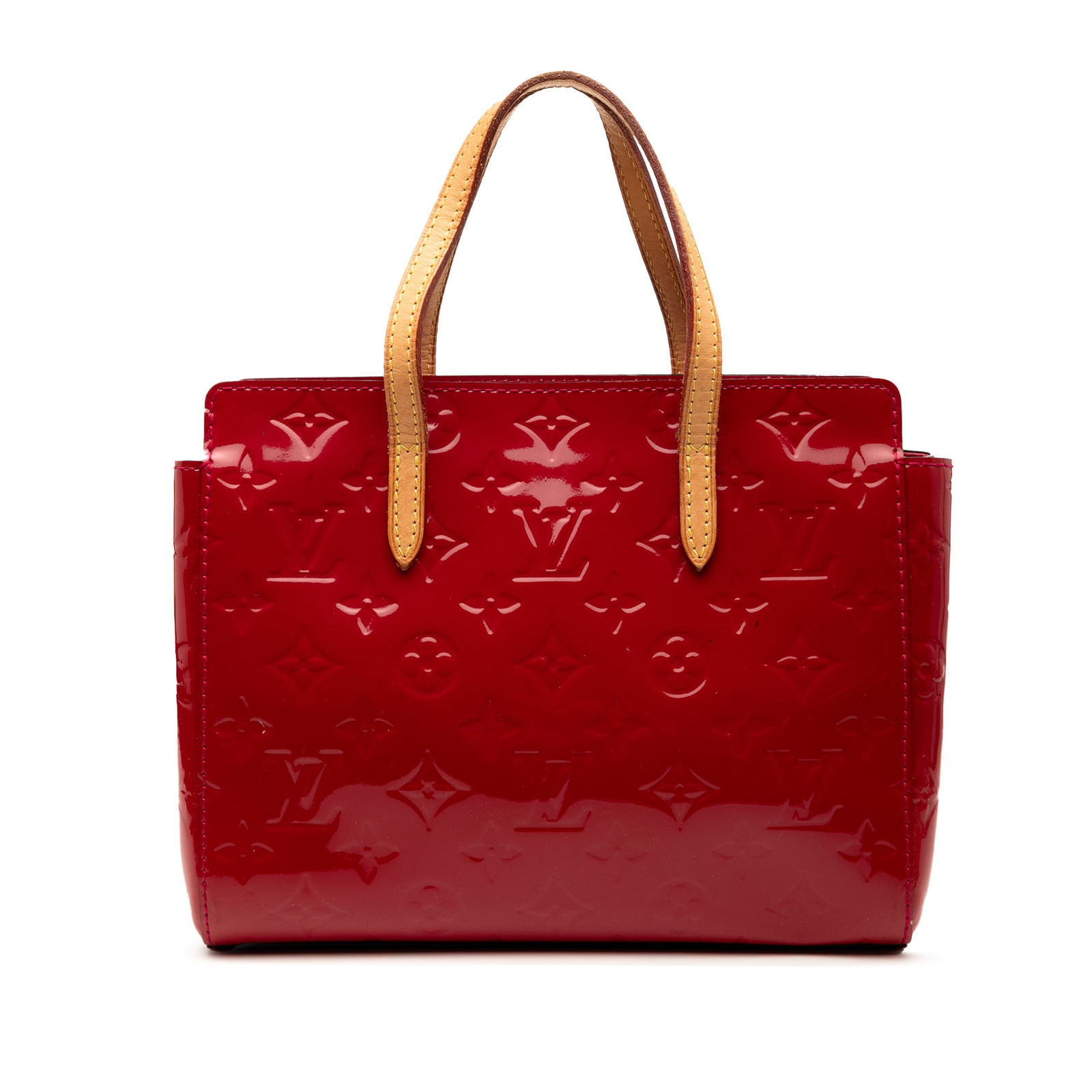 Louis Vuitton Monogram Vernis Catalina BB Red Leather Handbag: Louis Vuitton Monogram Vernis Catalina BB Red Leather Handbag Introducing the Louis Vuitton Monogram Vernis Catalina BB, a stylish and versatile handbag crafted from luxurious monogram vernis leather.
