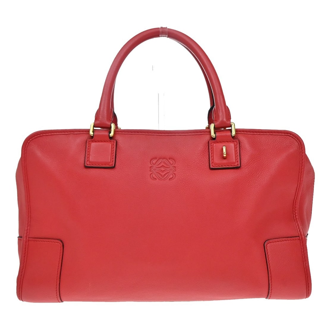 Red Amazona Handbag by Loewe with Gold-Plated Accents (1 of 1)