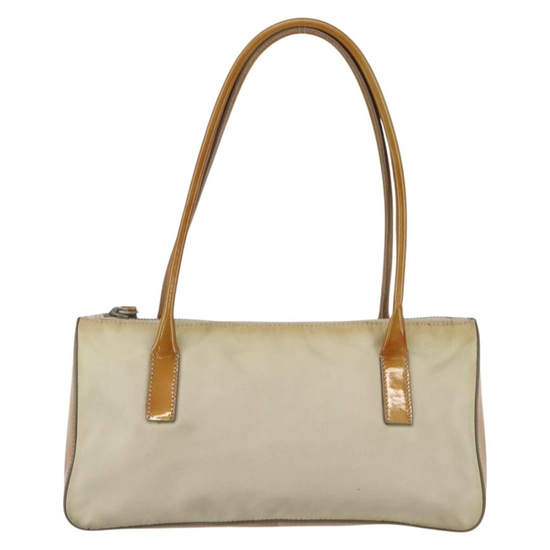 Beige Vintage Prada Handbag with Metal Fittings (1 of 2)