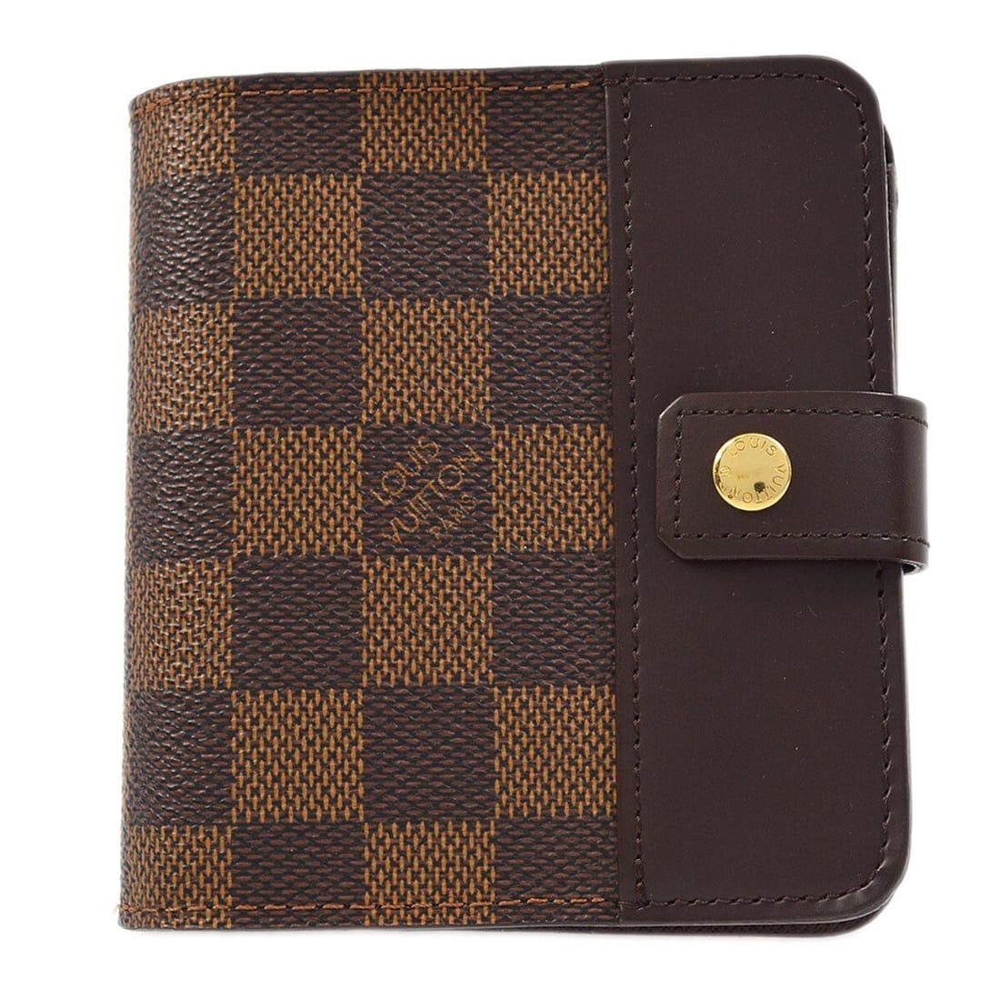 Louis Vuitton Damier Compact Zip Wallet N61668 Brown Canvas (1 of 7)