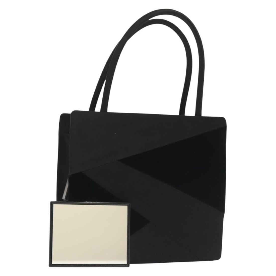 Bottega Veneta Black Silver Velor Hand Bag Made in Italy: Bottega Veneta Black Silver Velor Hand Bag Made in Italy This stylish Bottega Veneta hand bag features a luxurious velor exterior in a striking black and silver color combination. Crafted in Italy, it