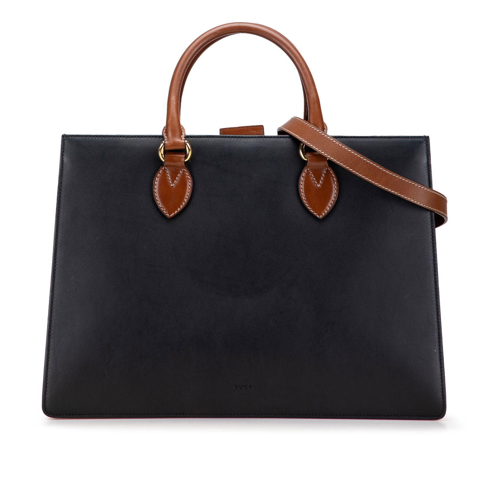 Gucci Large Leather Linea A Satchel Black Italian Leather Bag: Gucci Large Leather Linea A Satchel Black Italian Leather Bag Elevate your accessory collection with the Gucci Large Leather Linea A Satchel. This stunning bag is crafted from high-quality leather and