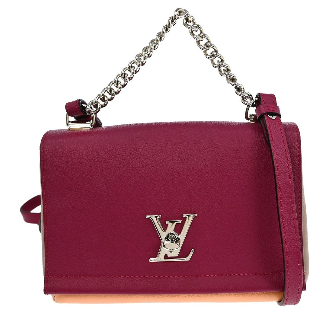 Purple Lockme II Bag by Louis Vuitton: Purple Lockme II Bag by Louis Vuitton This Louis Vuitton Lockme II handbag features a purple exterior and is designed for women. The bag is in very good, un-used condition both inside and out, with no