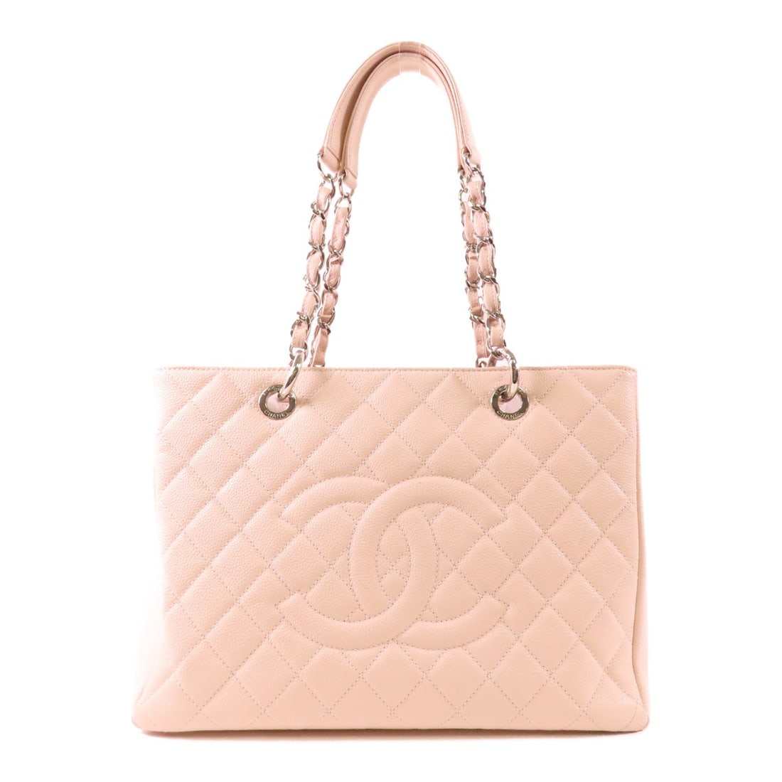 CHANEL GST Grand Shopping Tote Bag A50995 Pink Calfskin Shoulder Bag: CHANEL GST Grand Shopping Tote Bag A50995 Pink Calfskin Shoulder Bag Elevate your style with this exquisite CHANEL Grand Shopping Tote Bag. Crafted from high-quality calfskin leather, this shoulder ba