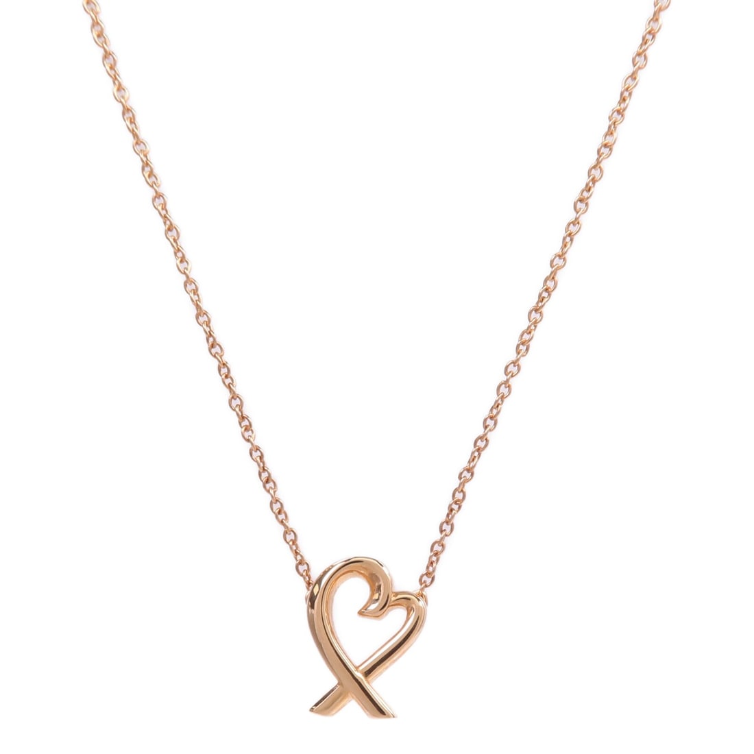 Paloma Picasso Rose Gold Necklace by Tiffany and Co 18K: Paloma Picasso Rose Gold Necklace by Tiffany and Co 18K This Tiffany & Co. Paloma Picasso necklace is crafted from 18K pink gold, offering a refined and elegant look. Designed without a main stone, it