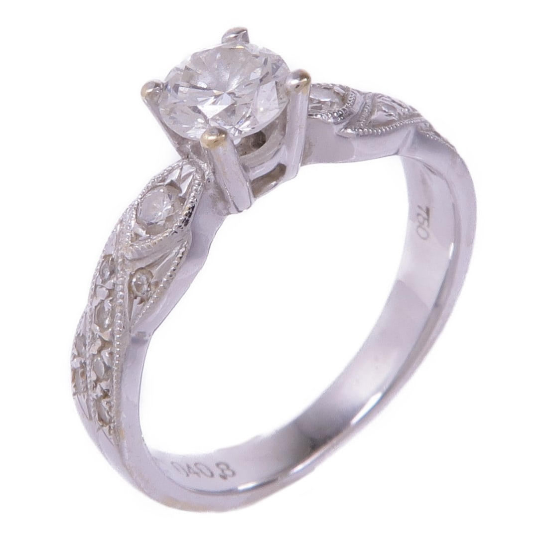 JEWELRY Diamond Ring in 18K White Gold Size 4.5 (1 of 9)