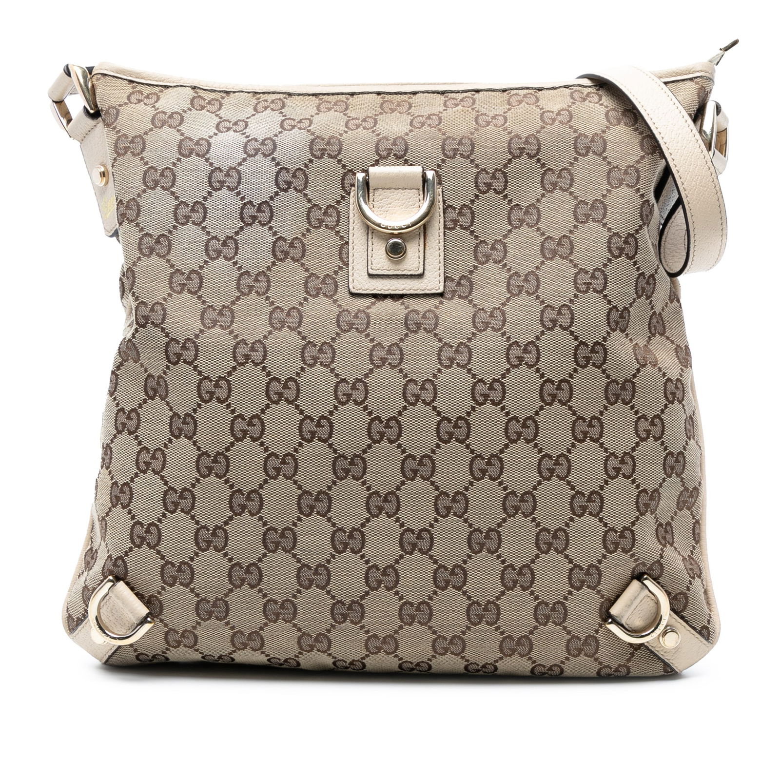 Gucci GG Canvas Abbey Crossbody Bag with Leather Trim (1 of 7)