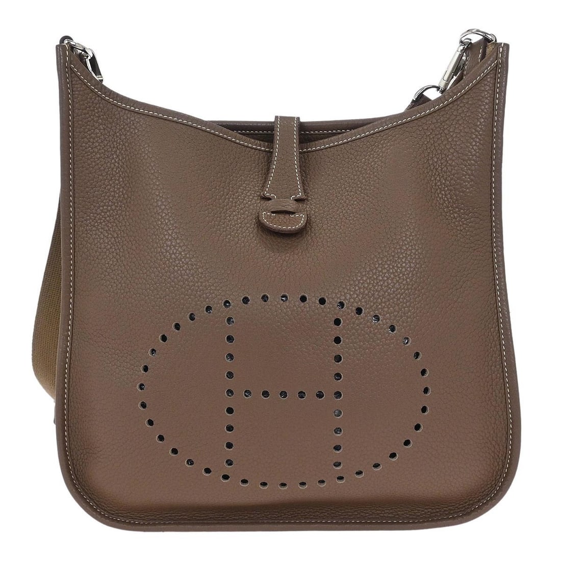 Hermes Evelyne 3 Shoulder Bag Gray Taurillon Clemence Leather (1 of 10)