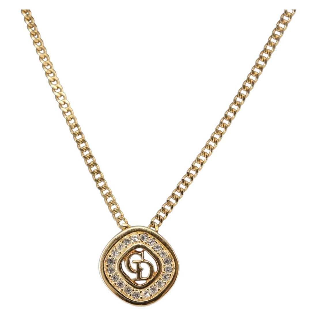 Christian Dior Gold Metal Necklace Auth 144692: Christian Dior Gold Metal Necklace Auth 144692 This exquisite Christian Dior necklace is crafted from metal and features a stunning gold finish. With a total length of approximately 44 cm (17.3 inches