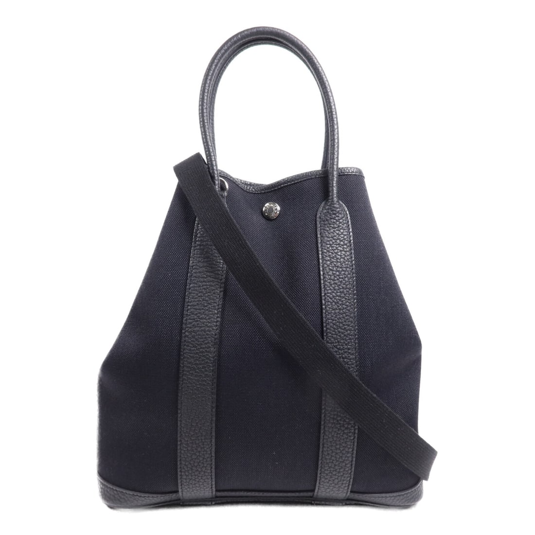 HERMES Garden File PM 2 Way Shoulder Bag Black Calfskin (1 of 15)