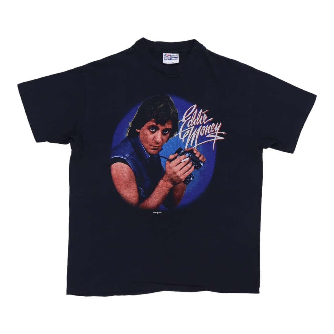 1983 Eddie Money Vintage The Party Tour Black Cotton Shirt: 1983 Eddie Money Vintage The Party Tour Black Cotton Shirt Celebrate the rock 'n' roll era with this original vintage 1983 Eddie Money The Party Tour Shirt. This authentic piece features vibrant front