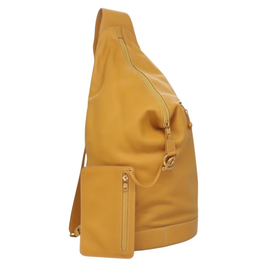 Yellow Loewe Anton Sling Shoulder Bag with Adjustable Strap: Yellow Loewe Anton Sling Shoulder Bag with Adjustable Strap This pre-owned Loewe Anton Sling Bag in yellow is designed for women. It is a shoulder bag that remains in very clean condition, with minor