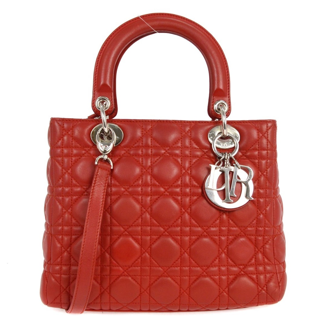 Red Lady Dior Handbag by Christian Dior (1 of 1)