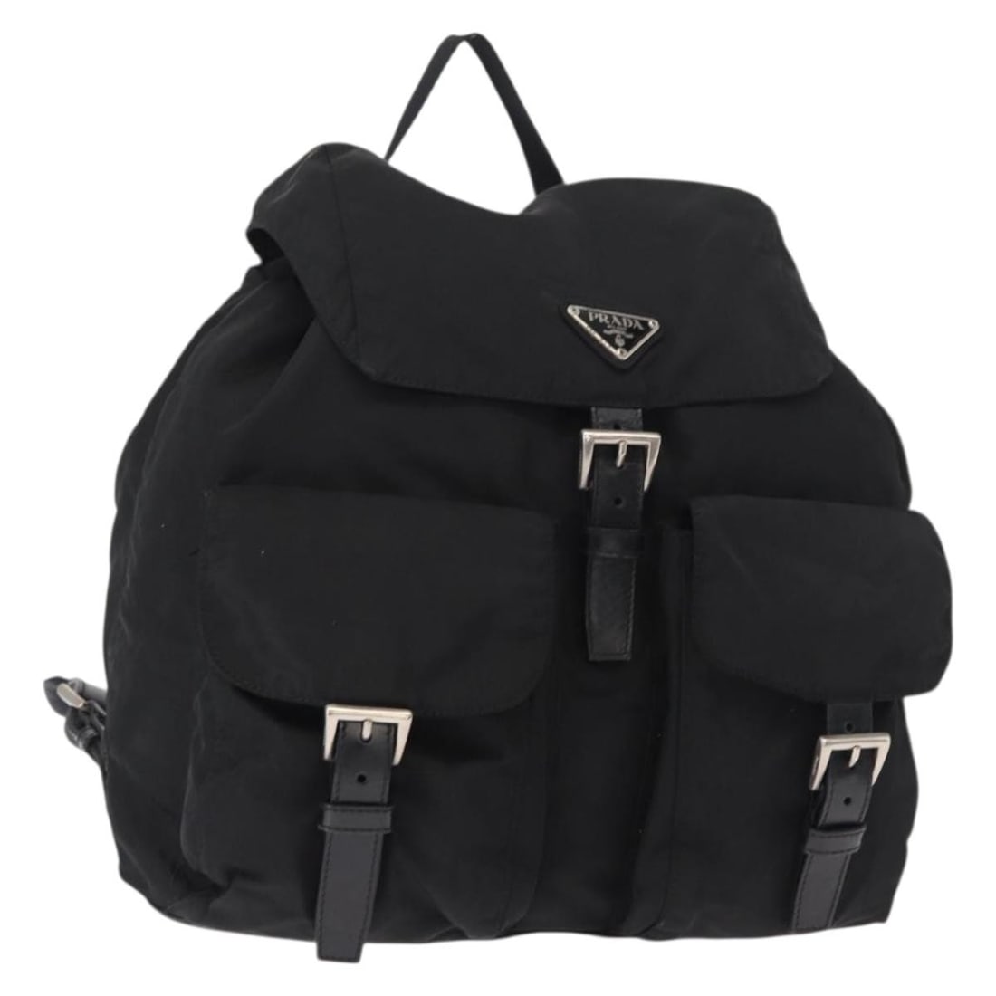 Black Prada Backpack with Dual Front Pockets (1 of 1)