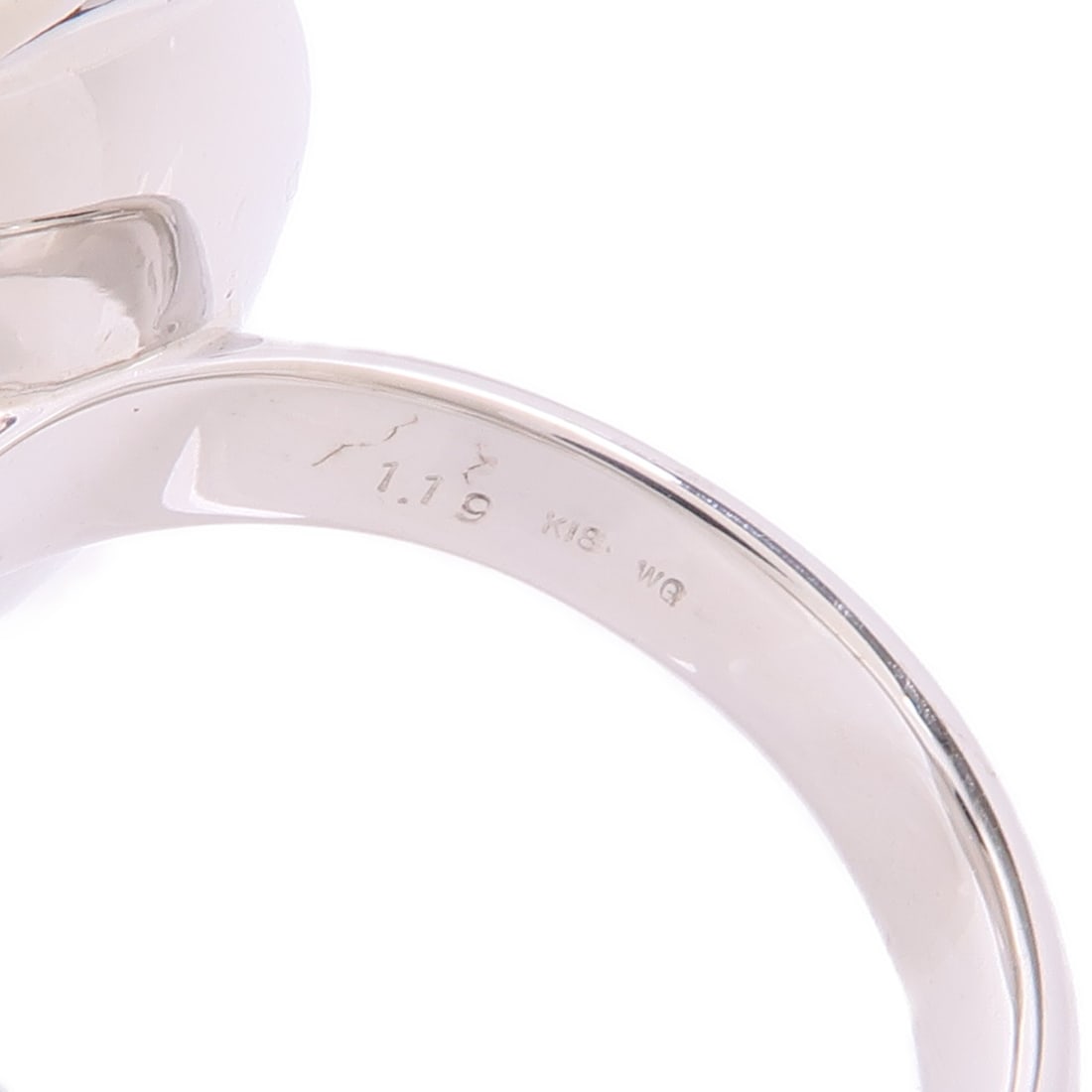 JEWELRY 18K White Gold Ruby Diamond Ring Size 6 - 5