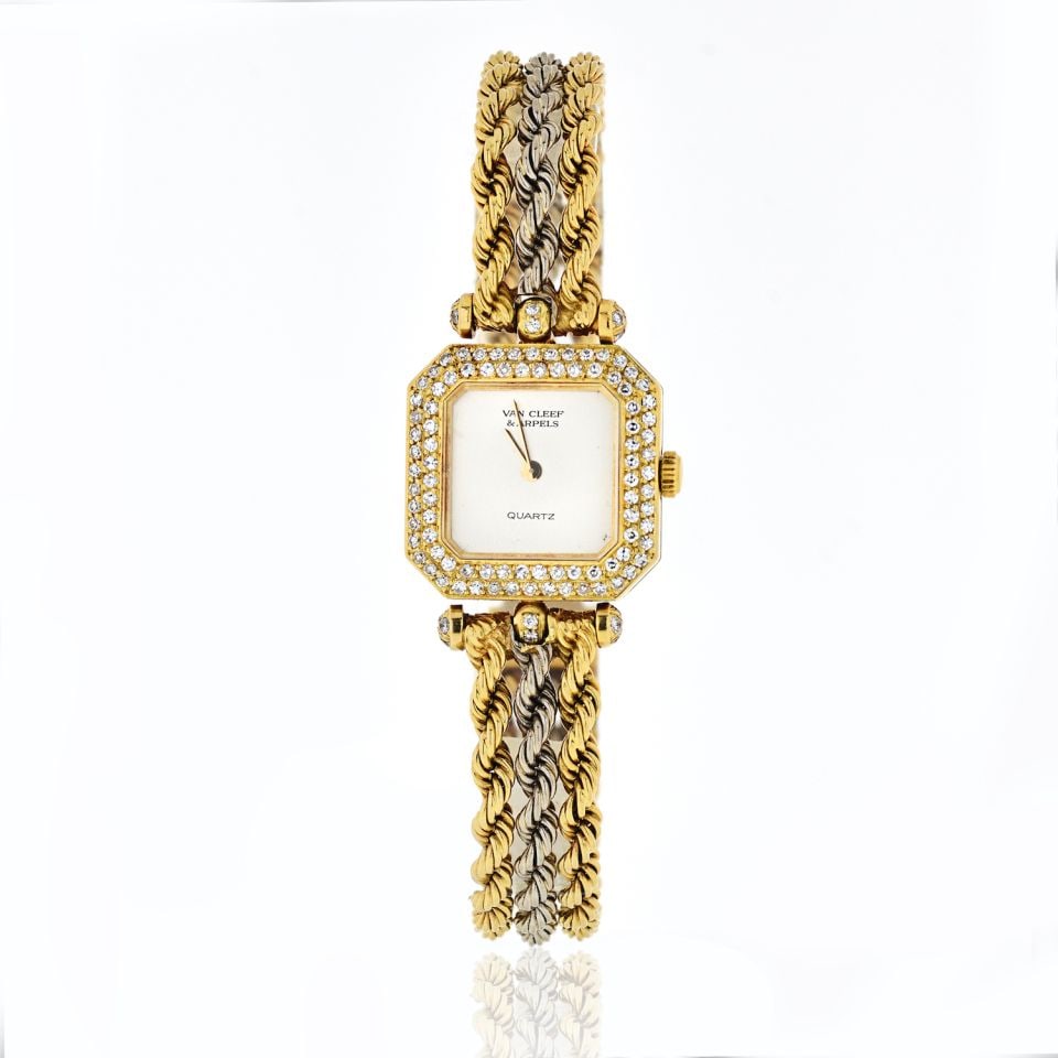 Van Cleef & Arpels Vintage 18K Two Tone Diamond Dial Ladies Watch (1 of 4)