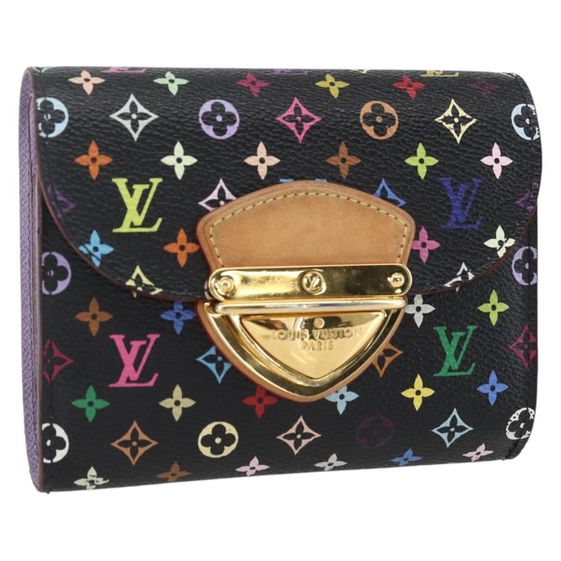 LOUIS VUITTON Multicolor Portefeuille Joy Bifold Wallet Black M60282 Auth (1 of 18)