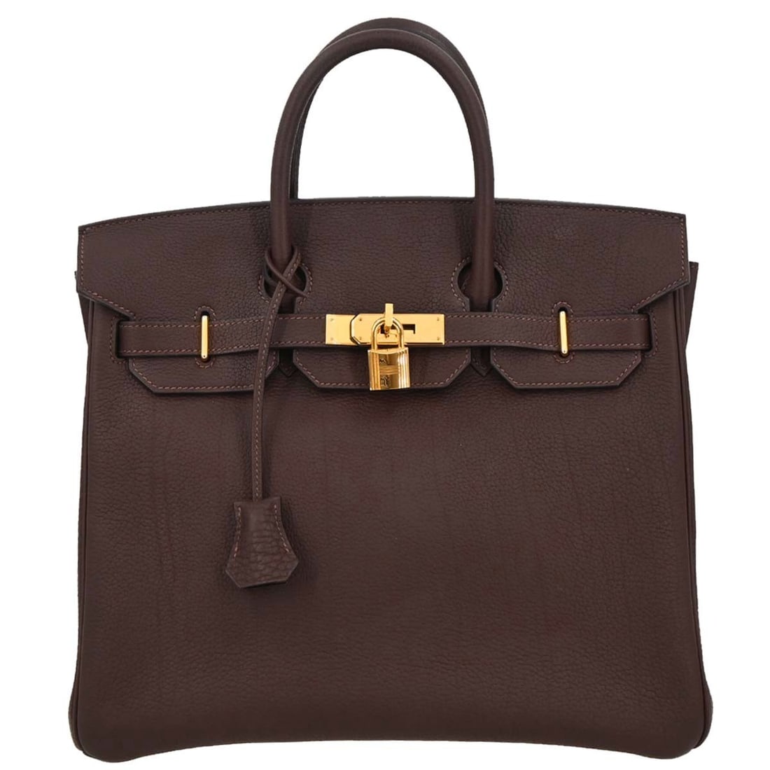 Hermes Haut a Courroies 32 Brown Leather Handbag with Gold Hardware (1 of 9)