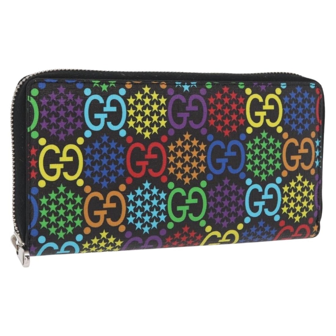 Gucci GG Canvas Multicolor Long Wallet 601079 with Dust Bag and Box: Gucci GG Canvas Multicolor Long Wallet 601079 with Dust Bag and Box This is a Gucci GG Psychedelic long wallet crafted from multicolor GG canvas. The wallet features a spacious design suitable for org
