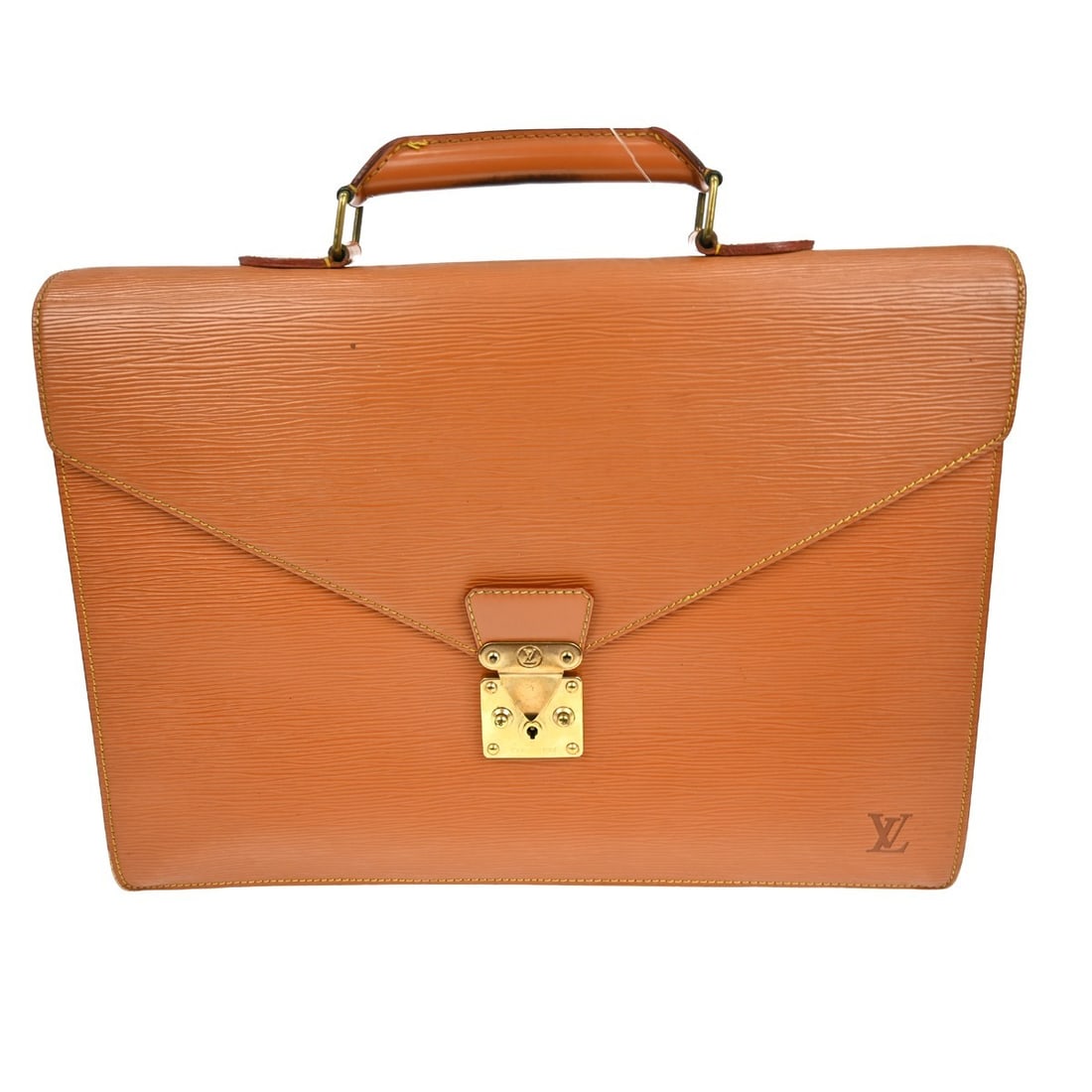 Louis Vuitton Epi Leather Briefcase Brown M54428 Vintage: Louis Vuitton Epi Leather Briefcase Brown M54428 Vintage This vintage Louis Vuitton Serviette Conseiller briefcase is a classic piece crafted from durable Epi leather in a rich brown color. Designed w