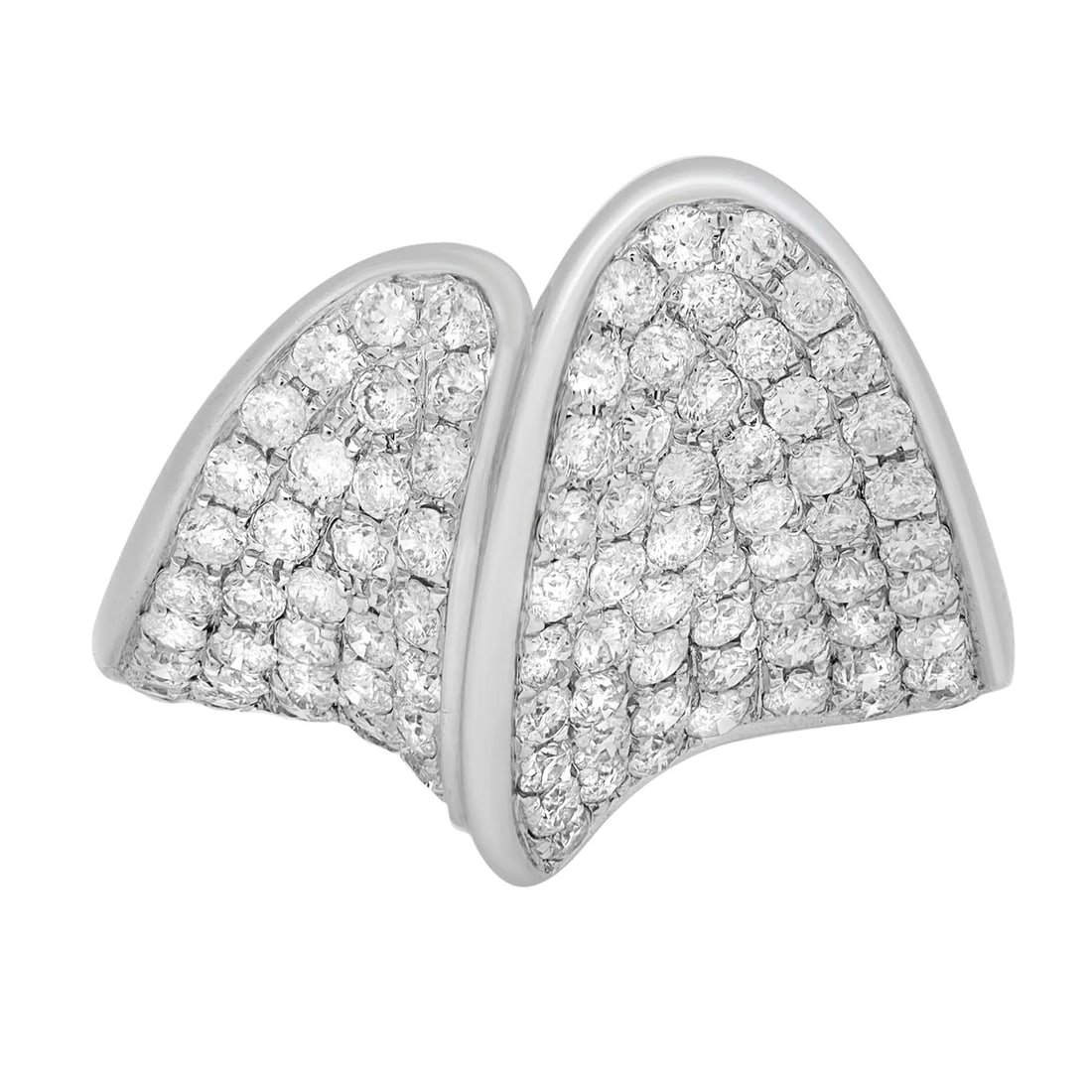 Rachel Koen 1.58Cttw Pave Round Diamond Cocktail Ring 14K White Gold Size 7.5: Rachel Koen 1.58Cttw Pave Round Diamond Cocktail Ring 14K White Gold Size 7.5 This exquisite cocktail ring features a stunning array of pave set round cut diamonds, elegantly crafted in highly polishe