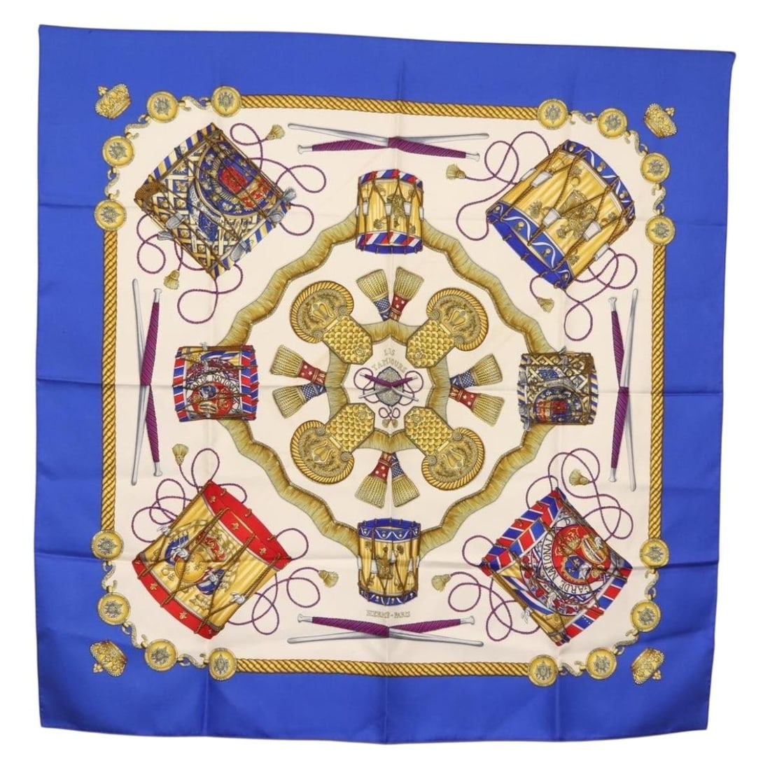 Hermes Blue Silk 90cm Square Scarf (1 of 1)