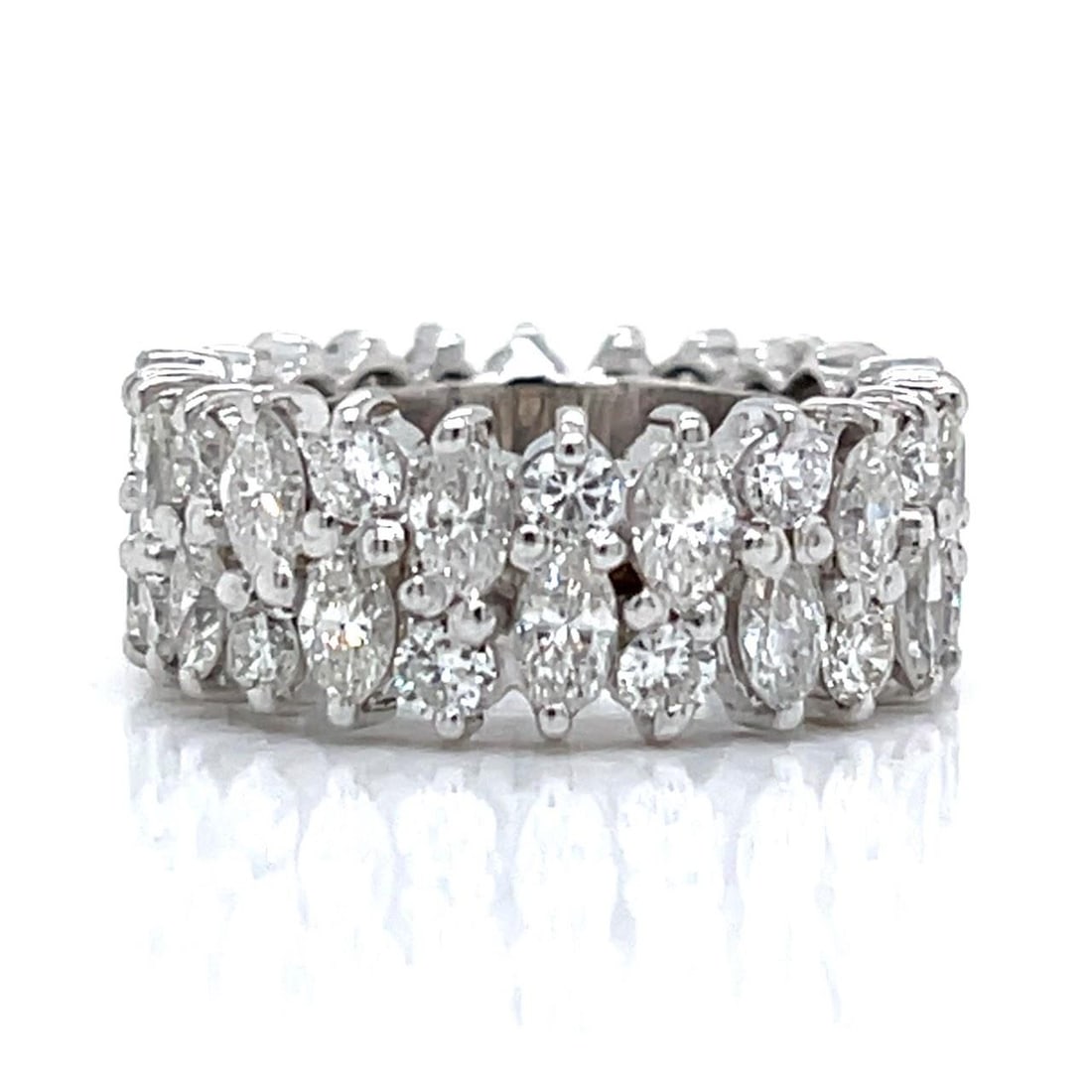 1950s Platinum 6.70 Ct Diamond Eternity Band 26 Diamonds (1 of 3)
