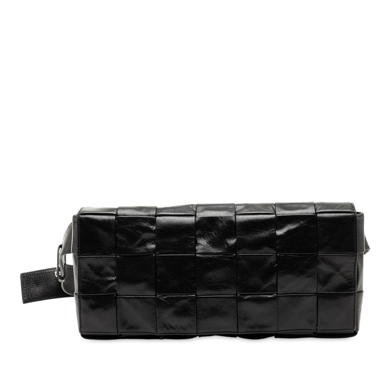 Stretch Intrecciato Cassette black woven calfskin belt bag by Bottega Veneta (1 of 8)