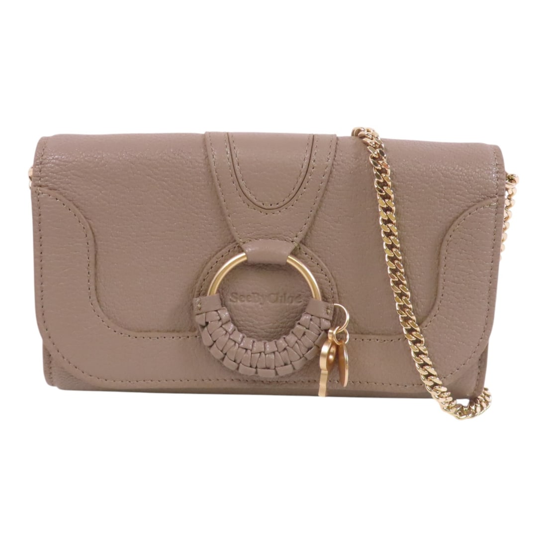 Chloe See by Chloe Beige Calfskin GHW Chain Shoulder Bag CHS20SP912305 (1 of 17)