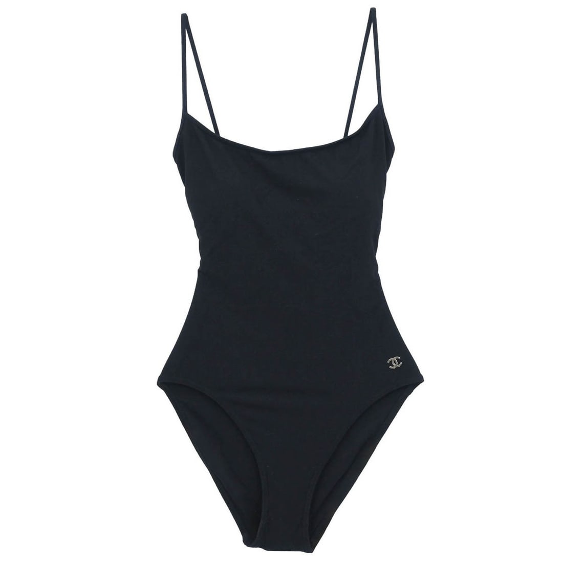 Chanel Black Swimsuit 02C Size 38 with Logo Accents (1 of 10)