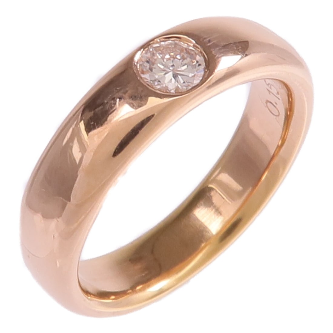 18K Rose Gold Diamond Ring Size 5.25 (1 of 9)