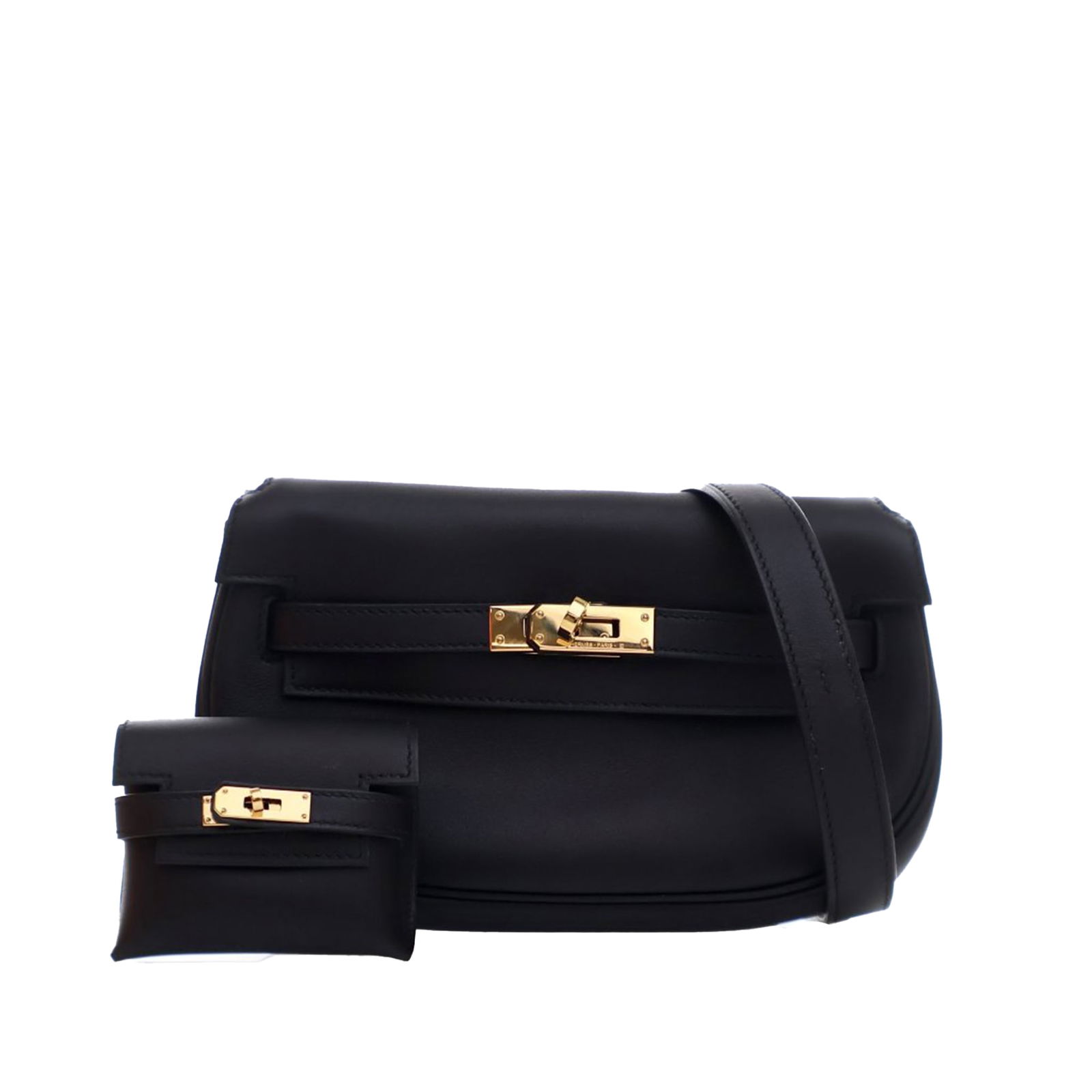 Hermes Swift Kelly Moove Noir Leather Crossbody Bag (1 of 15)