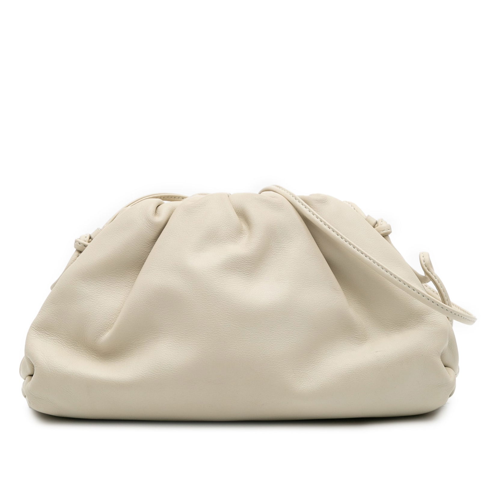 Bottega Veneta White Lambskin Mini Pouch Crossbody Bag (1 of 11)