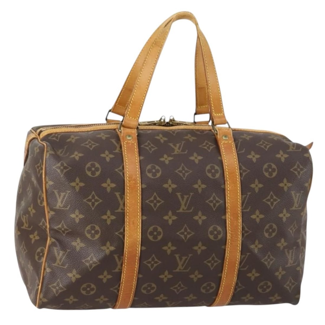 Sac Souple 35 Travel Bag in Multicolour Monogram Canvas: Sac Souple 35 Travel Bag in Multicolour Monogram Canvas This pre-owned Louis Vuitton Monogram Sac Souple 35 Boston Bag features a multicolour design and is crafted for female use. The bag shows signs