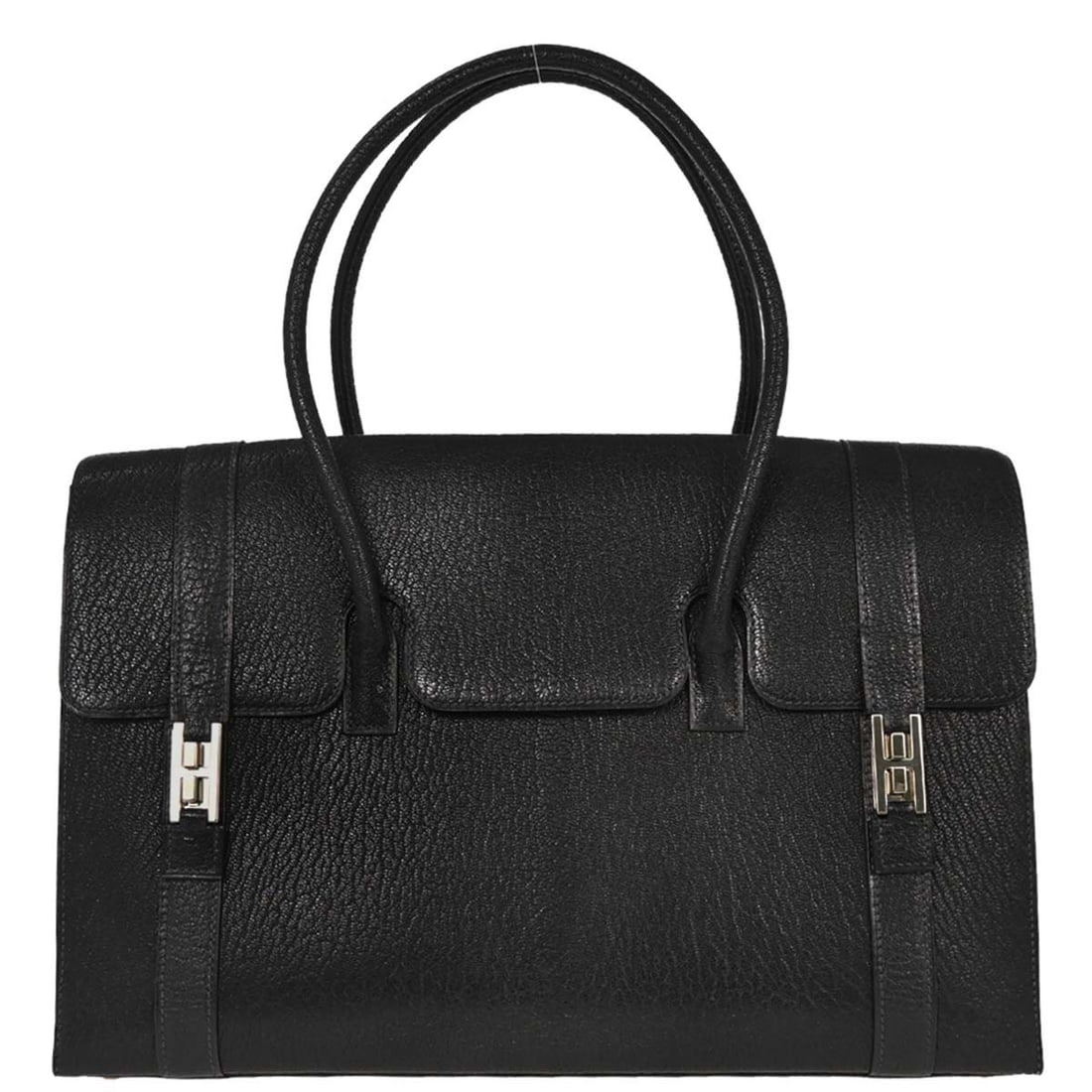 Hermes Black Chevre Myzore Drag 2 37 Leather Handbag (1 of 9)