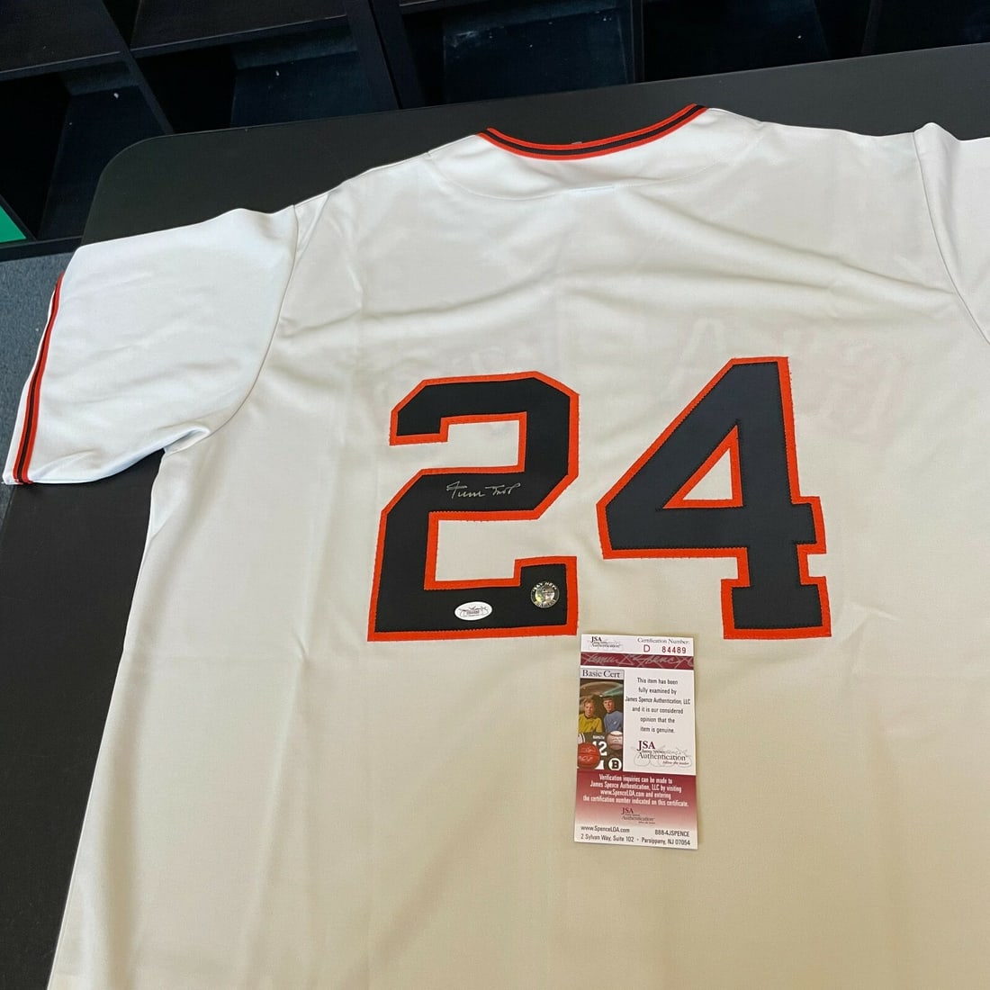 Willie Mays Signed San Francisco Giants Majestic Jersey with JSA COA (1 of 9)