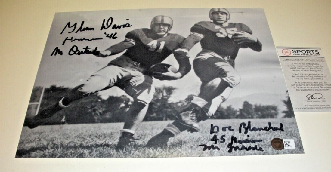 Doc Blanchard Glenn Davis Signed 8x10 Photo with COA (1 of 1)