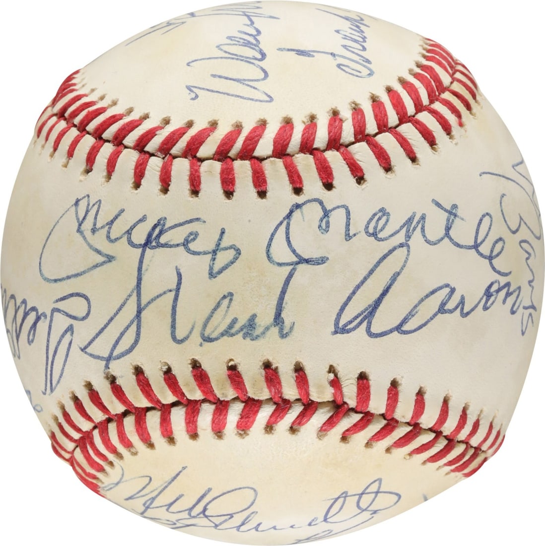 500 Home Run Club Signed Baseball 11 Sigs Mantle Williams Mays PSA (1 of 7)