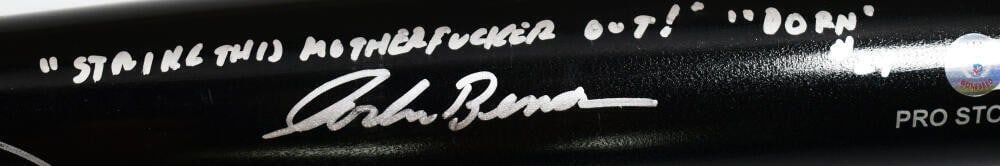 Corbin Bernsen Charlie Sheen Signed Louisville Slugger Bat Beckett Authenticated: Corbin Bernsen Charlie Sheen Signed Louisville Slugger Bat Beckett Authenticated This is an original black Louisville Slugger bat signed by both Corbin Bernsen and Charlie Sheen. The bat comes with au