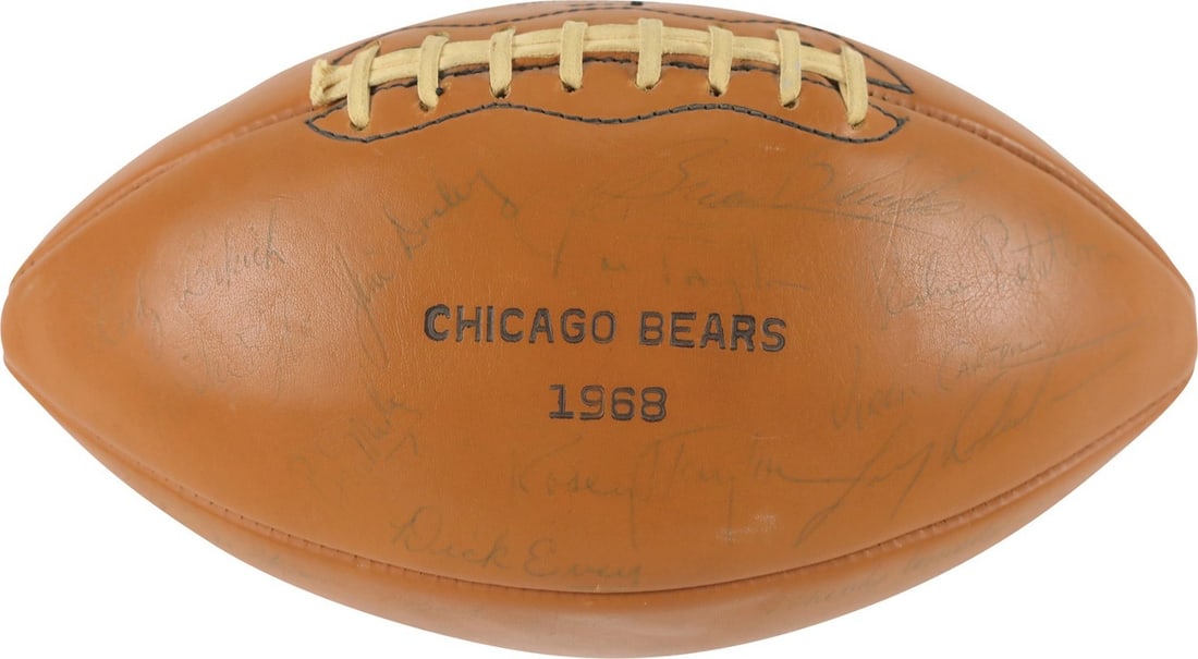 1968 Chicago Bears Team Signed Wilson Football with JSA COA (1 of 7)