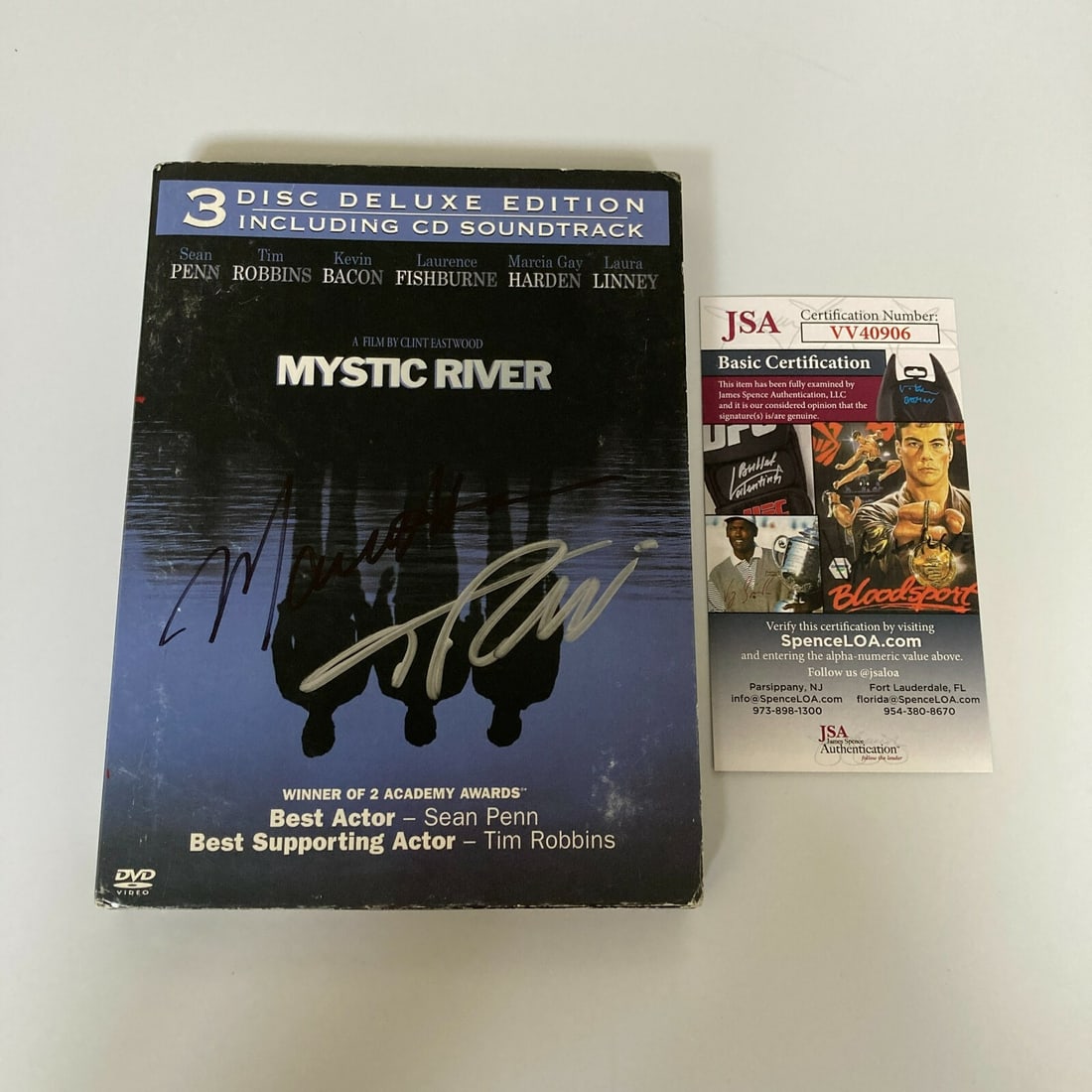 Tim Robbins Marcia Gay Harden Signed Mystic River DVD JSA Authenticated (1 of 8)