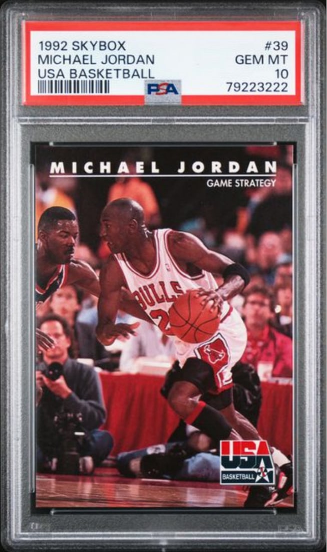 PSA 10 1992 Skybox #39 Michael Jordan USA Basketball Card Gem Mint (1 of 2)