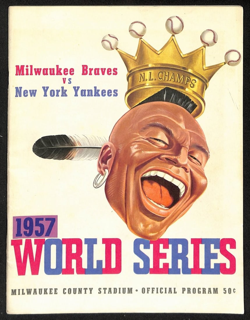 1957 World Series Program Milwaukee Braves New York Yankees Original (1 of 6)
