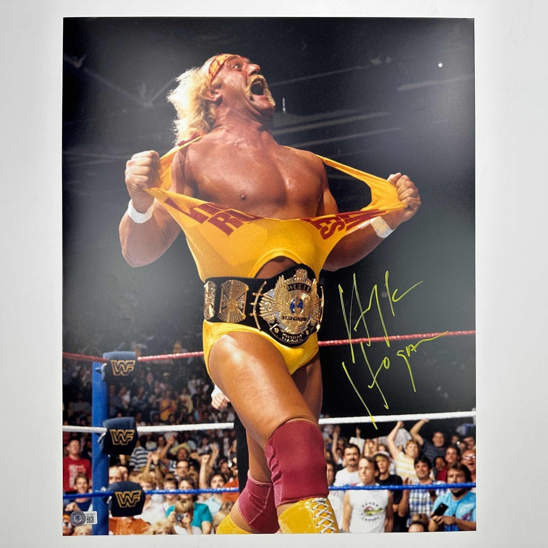 Hulk Hogan Signed 16x20 WWE Hulkamania Photo Beckett Authenticated (1 of 1)