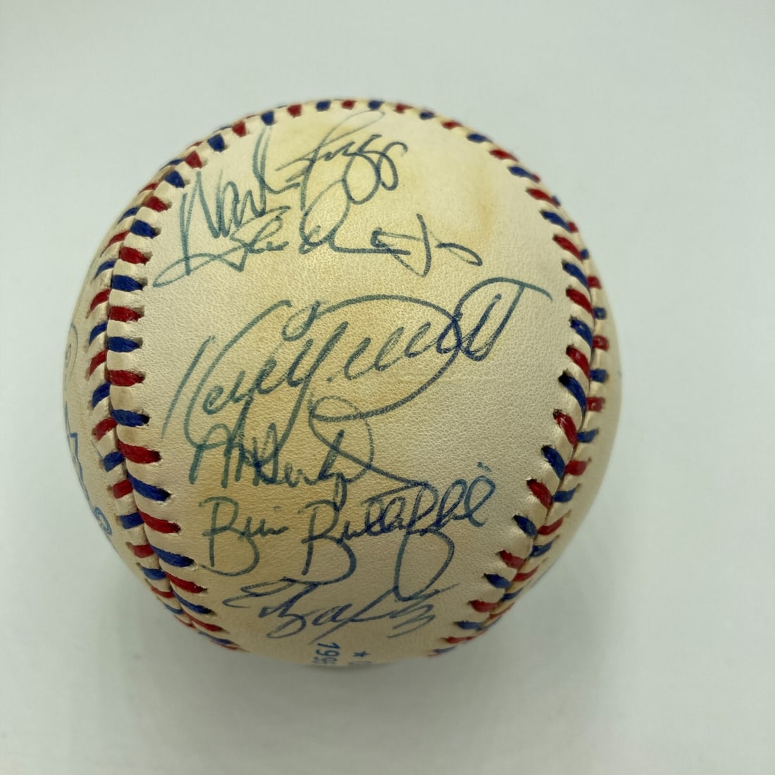 1995 All Star Game Baseball Signed by Ripken Jr Puckett Wells Boggs (1 of 8)