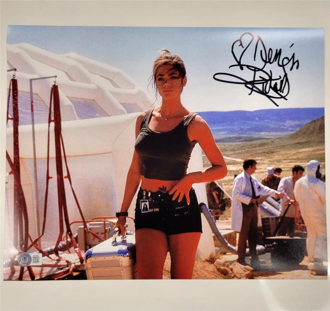 Denise Richards Autographed 11x14 Photo Beckett Authenticated Bond Star: Denise Richards Autographed 11x14 Photo Beckett Authenticated Bond Star This stunning 11x14 photograph features Denise Richards, renowned for her role as a Bond girl in the film "The World is Not Enou