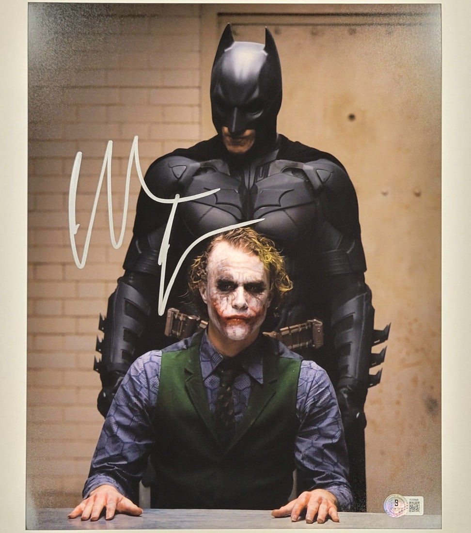 Christian Bale Autographed 11x14 The Dark Knight Joker Photo Beckett Certified (1 of 3)