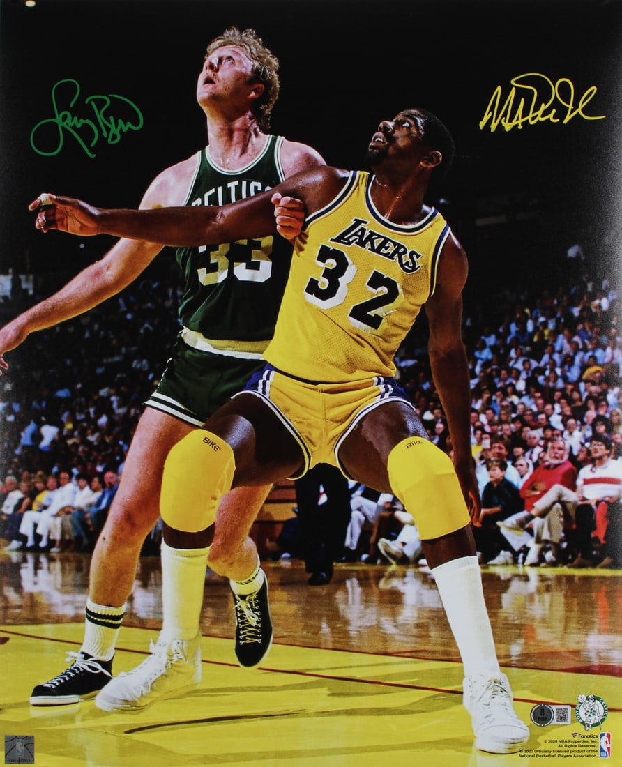 Magic Johnson Larry Bird Signed 16x20 Photo Beckett Authenticated (1 of 2)
