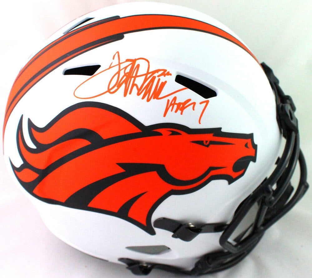 Terrell Davis Signed Denver Broncos Helmet Beckett Authenticated HOF (1 of 5)